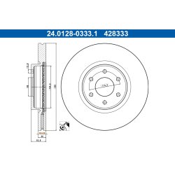Brake Disc ATE 24.0128-0333.1 OE Ref A4704210200