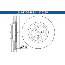 Brake Disc ATE 24.0130-0265.1 OE Ref T4N1801