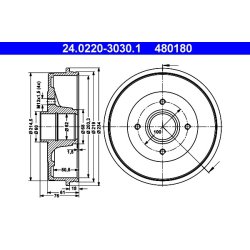 Brake Drum ATE 24.0220-3030.1