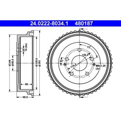 Brake Drum ATE 24.0222-8034.1