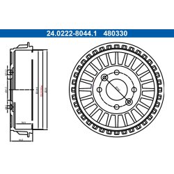 Brake Drum ATE 24.0222-8044.1 OE Ref 432062488R