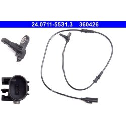 Wheel Speed Sensor ATE 24.0711-5531.3 OE Ref A9069050601
