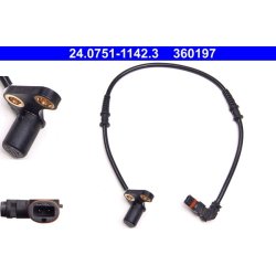 Wheel Speed Sensor ATE 24.0751-1142.3 OE Ref A2025402417