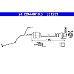 Brake Hose ATE 24.1294-0010.3 OE Ref 6G912282BF