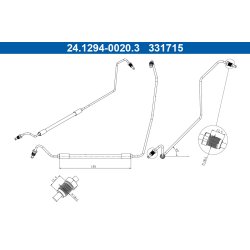 Flexible de frein ATE 24.1294-0020.3 pour RENAULT, MEGANE OE 8200097966