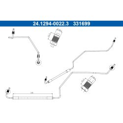 Flexible de frein ATE 24.1294-0022.3 pour RENAULT, MODUS OE 8200332848