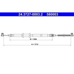 Brake Cable ATE 24.3727-0003.2