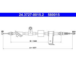 Câble de frein ATE 24.3727-0015.2 pour ALFA ROMEO BRERA, SPIDER