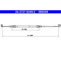 Brake Cable ATE 24.3727-0249.2 OE Ref 34406798577