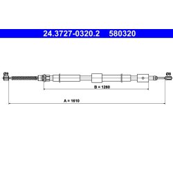 Brake Cable ATE 24.3727-0320.2 OE Ref 4745K8