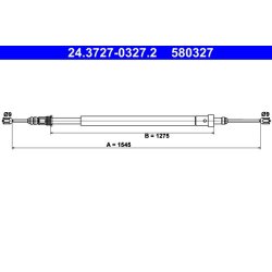 Brake Cable ATE 24.3727-0327.2 OE Ref 4745K1