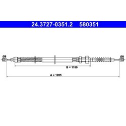 Brake Cable ATE 24.3727-0351.2 OE Ref 4745N3