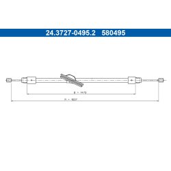 Brake Cable ATE 24.3727-0495.2 OE Ref A2044201385