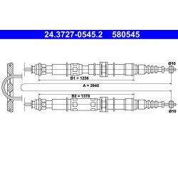 Brake Cable ATE 24.3727-0545.2 OE Ref 46408830