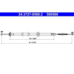 Brake Cable ATE 24.3727-0566.2