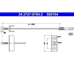 Brake Cable ATE 24.3727-0764.2