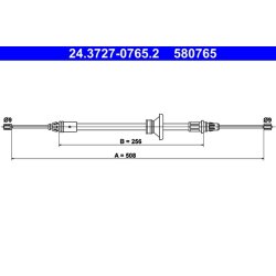 Brake Cable ATE 24.3727-0765.2