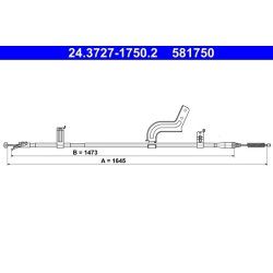 Brake Cable ATE 24.3727-1750.2 OE Ref 365311HE0A