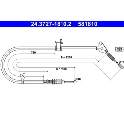 Brake Cable ATE 24.3727-1810.2