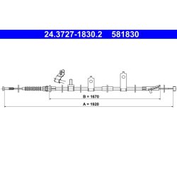 Brake Cable ATE 24.3727-1830.2 OE Ref K01144420A