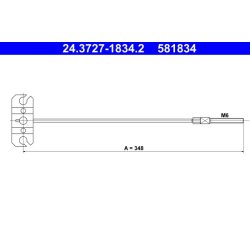 Câble de frein ATE 24.3727-1834.2 pour MAZDA 3, 6, CX-5 OE KD31-44-150