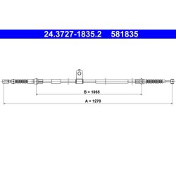 Brake Cable ATE 24.3727-1835.2 OE Ref NE5144420