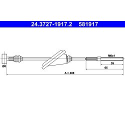 Brake Cable ATE 24.3727-1917.2 OE Ref 4641042040