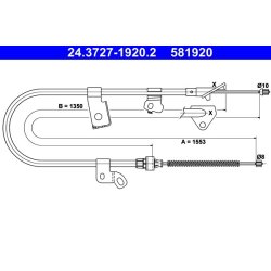 Brake Cable ATE 24.3727-1920.2 OE Ref 464200D010