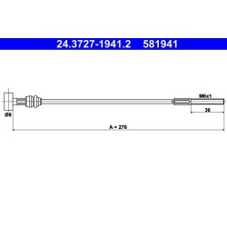 Brake Cable ATE 24.3727-1941.2 OE Ref 464100F010