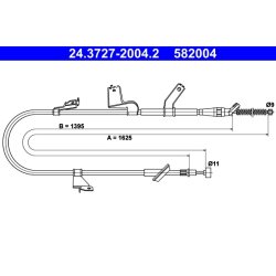 Câble de frein ATE 24.3727-2004.2 pour SUZUKI SWIFT OE 54401-62J00