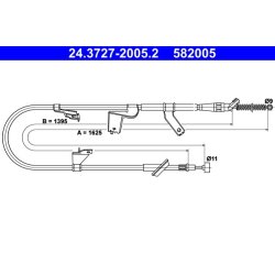 Brake Cable ATE 24.3727-2005.2 OE Ref 5440262J00