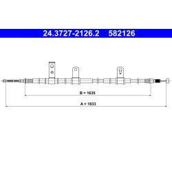 Brake Cable ATE 24.3727-2126.2 OE Ref MR235306
