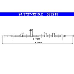 Brake Cable ATE 24.3727-3215.2 OE Ref 597601G010