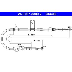 Câble de frein ATE 24.3727-3300.2 pour LAND ROVER FREELANDER OE SPB101310