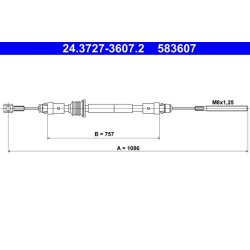 Brake Cable ATE 24.3727-3607.2 OE Ref 4419608