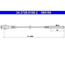 Clutch Cable ATE 24.3728-0106.2 OE Ref 111721335C