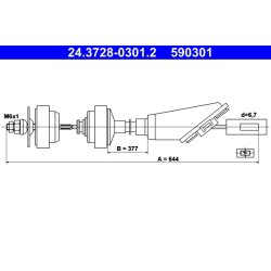 Clutch Cable ATE 24.3728-0301.2