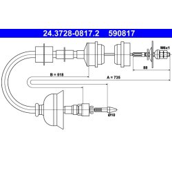 Clutch Cable ATE 24.3728-0817.2