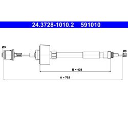 Clutch Cable ATE 24.3728-1010.2