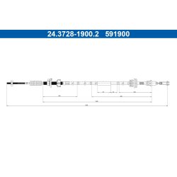Clutch Cable ATE 24.3728-1900.2 OE Ref 313400H060