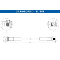 Brake Hose ATE 24.5102-0500.3 OE Ref 0024280535