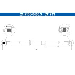 Brake Hose ATE 24.5103-0420.3 OE Ref 34321153109