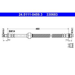 Brake Hose ATE 24.5111-0459.3