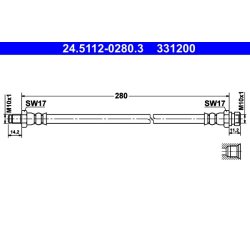 Brake Hose ATE 24.5112-0280.3