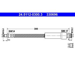 Brake Hose ATE 24.5112-0300.3 OE Ref 480651