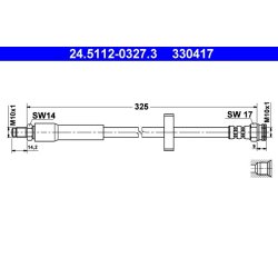 Brake Hose ATE 24.5112-0327.3 OE Ref 480637
