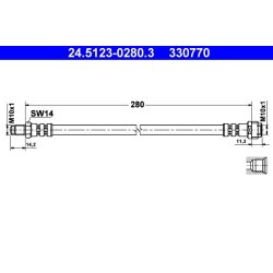 Brake Hose ATE 24.5123-0280.3