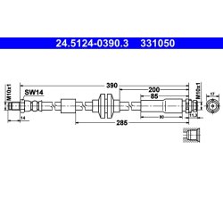 Brake Hose ATE 24.5124-0390.3