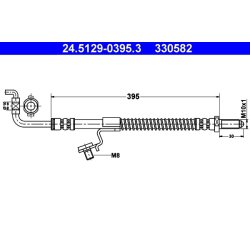 Brake Hose ATE 24.5129-0395.3 OE Ref 92AB2078BB
