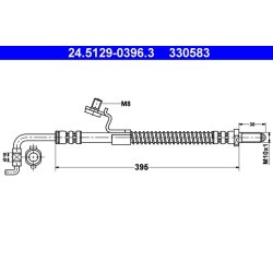 Brake Hose ATE 24.5129-0396.3 OE Ref 92AB2078DB